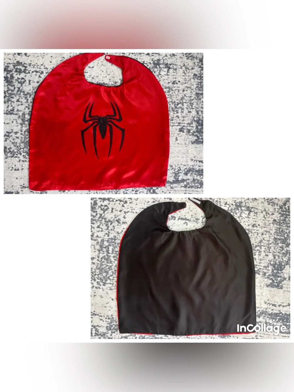 Set of 3 Reversible Kids Superhero Capes – Spider, Bat & Lightning (1431)